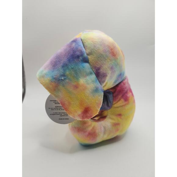 A&A Global Tie Dye Elephant Plush Stuffed Animal Toy 8" Colorful Carnival Prize - Picture 4 of 8